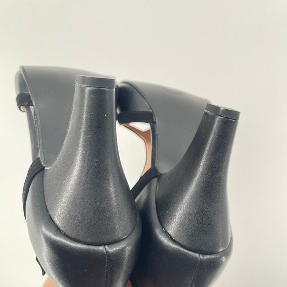 Brinley Co. Olina Black Faux Leather T-Strap Mary Jane Heels 8.5 NIB - Picture 11 of 16